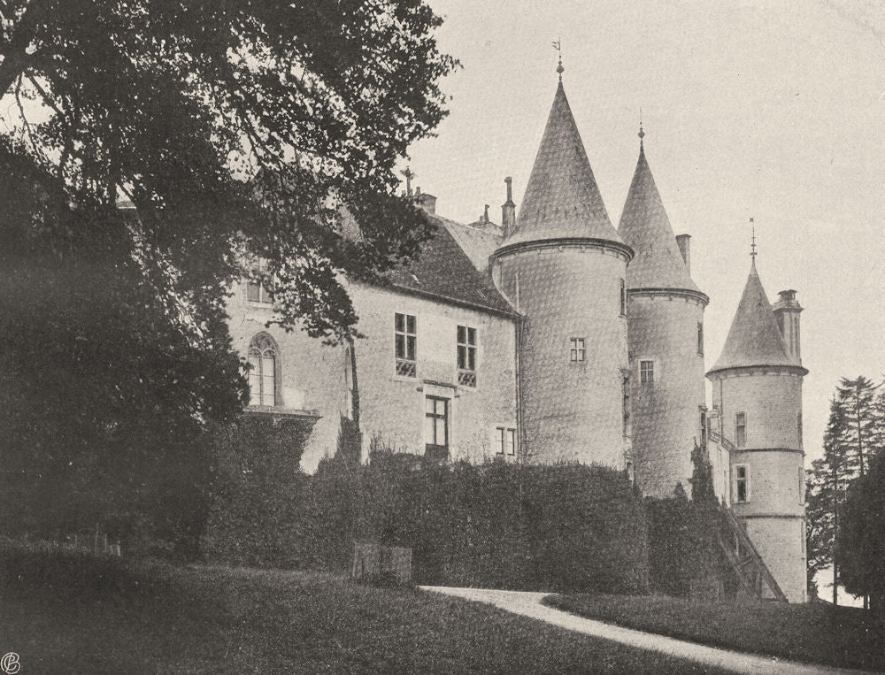 VOSGES. Château de Bourlémont 1906 old antique vintage print picture